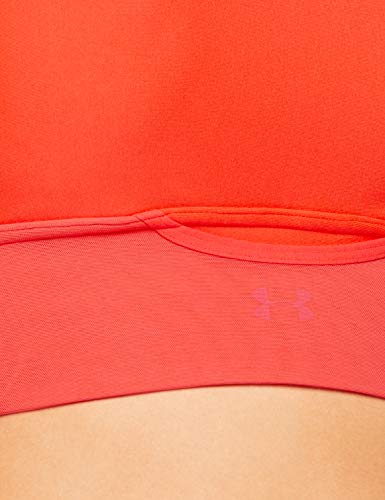 Sujetador deportivo para mujer Under Armour Cross Back Clutch, Mujer, 1303477-877, After Burn/Radio Red/Reflective, Medium