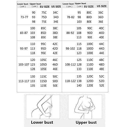 Sujetador Encaje Push Up Cierre Delantero con Aros para Mujer - Patrón de Zorro, Espalda Hermosa Carne 01 46 / 105D