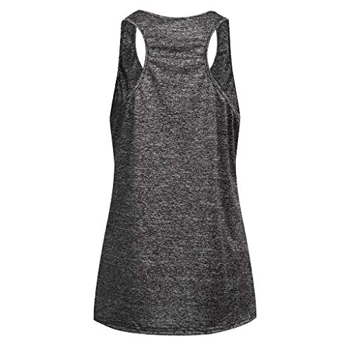 Sulifor Mujeres sin Mangas de Yoga,Tops Ropa Deportiva,Ideal para Correr Entrenamiento,Camisa Túnica para Mujer,Chaleco Tanque de Verano