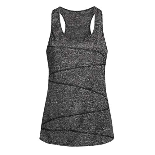 Sulifor Mujeres sin Mangas de Yoga,Tops Ropa Deportiva,Ideal para Correr Entrenamiento,Camisa Túnica para Mujer,Chaleco Tanque de Verano