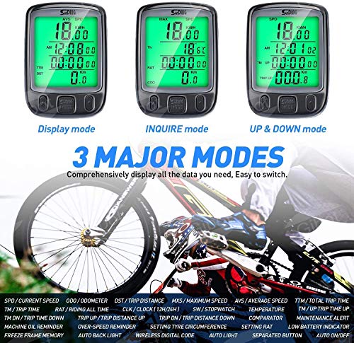 SuMille Bike Velocímetro Odómetro Bike Ordenador Retroiluminación a Prueba de Agua Pantalla Seguimiento de la Velocidad es Adecuado para el Ciclismo SuMille Bike Velocímetro Odómetro Bike Ordenador Retroiluminación a Prueba de Agua Pantalla Seguimiento de la Velocidad es Adecuado para el Ciclismo