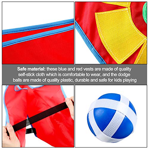 Sumind Juego de 12 Piezas Juegos de Dodgeball Incluyes 2 Piezas Chalecos Azules y Rojos y 10 Piezas Bolas de Esquivar para Niños Padres Juego de Dodge en Interiores y Exteriores Sumind Juego de 12 Piezas Juegos de Dodgeball Incluyes 2 Piezas Chalecos Azules y Rojos y 10 Piezas Bolas de Esquivar para Niños Padres Juego de Dodge en Interiores y Exteriores