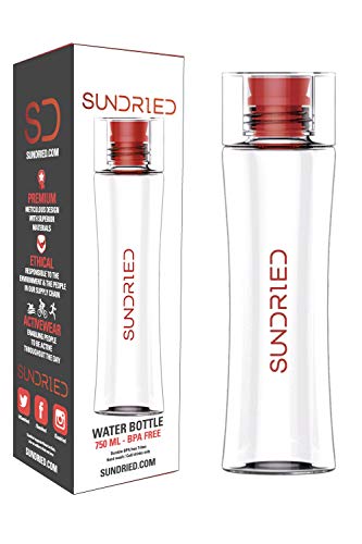 Sundried - Botella de agua, sin BPA, a prueba de fugas, para el gimnasio, entrenamiento y deportes al aire libre, 750 ml Sundried - Botella de agua, sin BPA, a prueba de fugas, para el gimnasio, entrenamiento y deportes al aire libre, 750 ml