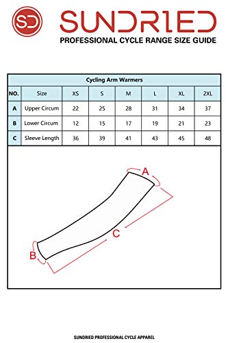 Sundried Calentadores de Ciclo del Brazo de Las Mangas para los Ciclistas Mejor Ciclismo Accesorios y Ropa de Invierno Armwarmers térmicos (Negro, M)