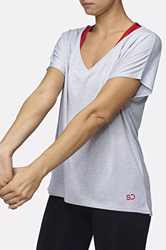 Sundried Camiseta Holgada para Mujeres para Deporte Yoga Gimnasio Entrenamientos de Ethical Activewear Designer Relajante Cómoda Holgada Extra Suave (Small)