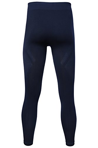 Sundried Rendimiento Medias de formación Hombres por un Gimnasio de Yoga Corrientes de los Deportes - Mens Winter Leggings (Negro, M)