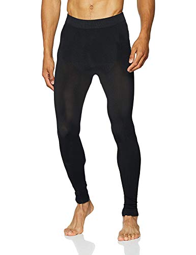 Sundried Rendimiento Medias de formación Hombres por un Gimnasio de Yoga Corrientes de los Deportes - Mens Winter Leggings (Negro, M)