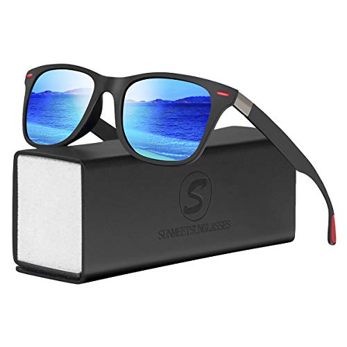 Sunmeet Gafas de Sol Polarizadas Hombre Mujere para Conducir Deportes100% Protección UV400 Gafas para Conducción(Azul/Negro) Sunmeet Gafas de Sol Polarizadas Hombre Mujere para Conducir Deportes100% Protección UV400 Gafas para Conducción(Azul/Negro)