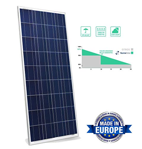 SunneSolar - Panel Solar de Policristalino con 60 células 280W 24V ideal para vivienda habitual chalets e instalaciones en casas de campo. Fabricado en Europa SunneSolar - Panel Solar de Policristalino con 60 células 280W 24V ideal para vivienda habitual chalets e instalaciones en casas de campo. Fabricado en Europa