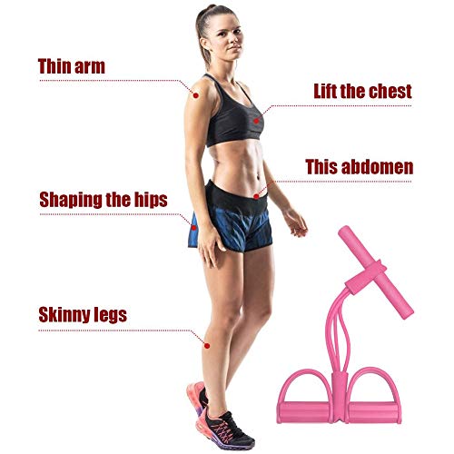 Sunshine smile Ejercitador de Pedal de Fitness, Cuerda de Tensión Multifunción, Sit-Up Culturismo Expansor, Cuerda para Ejercitar Piernas, Pedal Banda de Resistencia (Rosado) Sunshine smile Ejercitador de Pedal de Fitness, Cuerda de Tensión Multifunción, Sit-Up Culturismo Expansor, Cuerda para Ejercitar Piernas, Pedal Banda de Resistencia (Rosado)