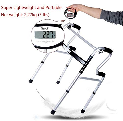 SUOMO Andadores Andador para Ancianos, Walker obesidad Heavy Duty Plegable for Las Ruedas de la Tercera Edad, Altura Ajustable portátil con Las Ruedas, Apto for Mayores Adultos SUOMO Andadores Andador para Ancianos, Walker obesidad Heavy Duty Plegable for Las Ruedas de la Tercera Edad, Altura Ajustable portátil con Las Ruedas, Apto for Mayores Adultos