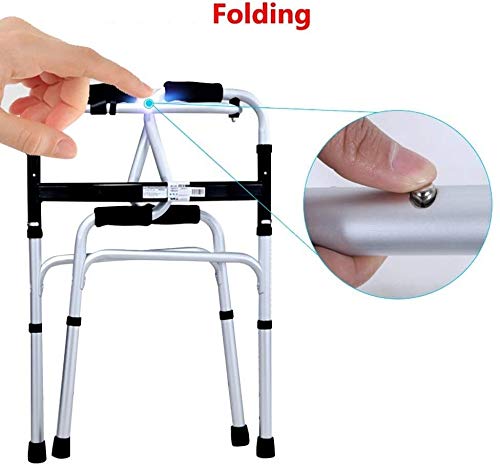 SUOMO Andadores Andador para Ancianos, Walker obesidad Heavy Duty Plegable for Las Ruedas de la Tercera Edad, Altura Ajustable portátil con Las Ruedas, Apto for Mayores Adultos SUOMO Andadores Andador para Ancianos, Walker obesidad Heavy Duty Plegable for Las Ruedas de la Tercera Edad, Altura Ajustable portátil con Las Ruedas, Apto for Mayores Adultos