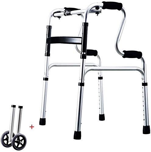 SUOMO Andadores Andador para Ancianos, Walker obesidad Heavy Duty Plegable for Las Ruedas de la Tercera Edad, Altura Ajustable portátil con Las Ruedas, Apto for Mayores Adultos SUOMO Andadores Andador para Ancianos, Walker obesidad Heavy Duty Plegable for Las Ruedas de la Tercera Edad, Altura Ajustable portátil con Las Ruedas, Apto for Mayores Adultos