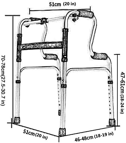 SUOMO Andadores Andador para Ancianos, Walker obesidad Heavy Duty Plegable for Las Ruedas de la Tercera Edad, Altura Ajustable portátil con Las Ruedas, Apto for Mayores Adultos