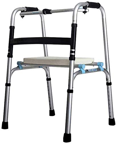 SUOMO Andadores Ligera obesidad en Adultos Andador, Plegable con Asiento de Ancianos |Obstáculo de Altura Ajustable móvil Assist (para abreviar, Estándar, Persona Alta) SUOMO Andadores Ligera obesidad en Adultos Andador, Plegable con Asiento de Ancianos |Obstáculo de Altura Ajustable móvil Assist (para abreviar, Estándar, Persona Alta)