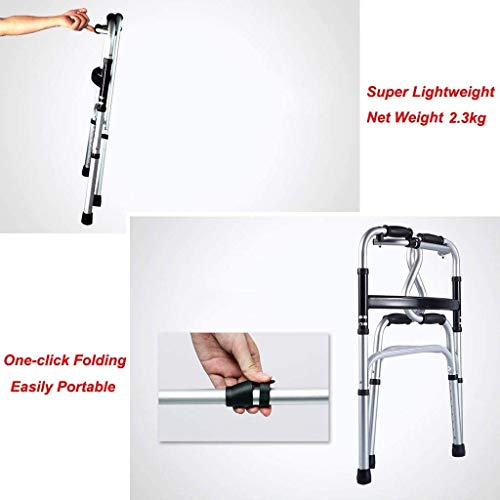 SUOMO Andadores Ligera obesidad en Adultos Andador, Plegable con Asiento de Ancianos |Obstáculo de Altura Ajustable móvil Assist (para abreviar, Estándar, Persona Alta) SUOMO Andadores Ligera obesidad en Adultos Andador, Plegable con Asiento de Ancianos |Obstáculo de Altura Ajustable móvil Assist (para abreviar, Estándar, Persona Alta)