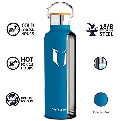 Super Sparrow Botella de agua aislada al vacío de acero inoxidable, diseño de pared doble, boca estándar - 350ml / 500ml / 620ml / 750ml / 1L - sin bpa Botellas - para correr, gimnasio, yoga, ciclismo Super Sparrow Botella de agua aislada al vacío de acero inoxidable, diseño de pared doble, boca estándar - 350ml / 500ml / 620ml / 750ml / 1L - sin bpa Botellas - para correr, gimnasio, yoga, ciclismo