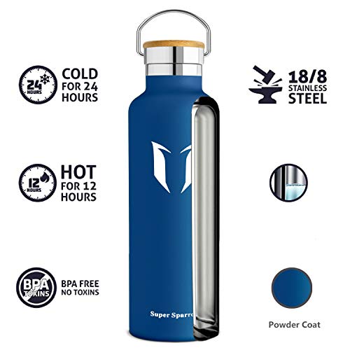 Super Sparrow Botella de agua aislada al vacío de acero inoxidable, diseño de pared doble, boca estándar - 350ml / 500ml / 620ml / 750ml / 1L - sin bpa Botellas - para correr, gimnasio, yoga, ciclismo Super Sparrow Botella de agua aislada al vacío de acero inoxidable, diseño de pared doble, boca estándar - 350ml / 500ml / 620ml / 750ml / 1L - sin bpa Botellas - para correr, gimnasio, yoga, ciclismo