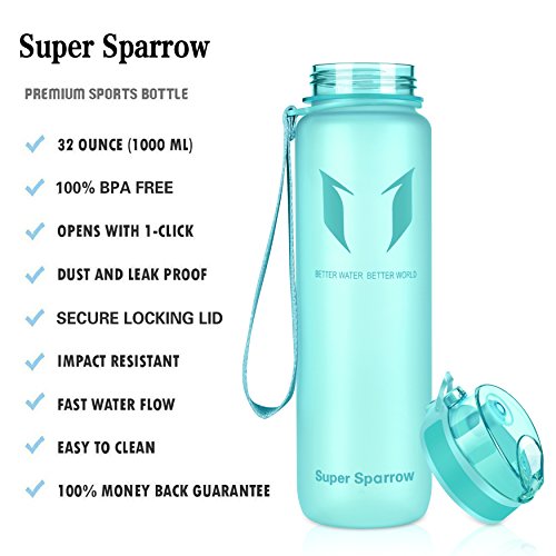 Super Sparrow Botella de Agua Deportiva -350ml & 500ml & 1000ml - Sin BPA Super Sparrow Botella de Agua Deportiva -350ml & 500ml & 1000ml - Sin BPA