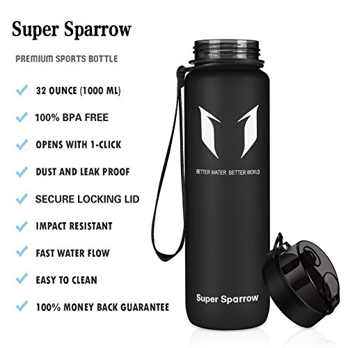 Super Sparrow Botella de Agua Deportiva -350ml & 500ml & 1000ml - Sin BPA