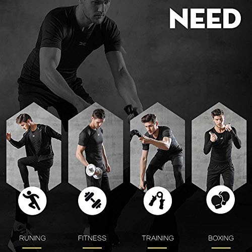 Superora 5 Piezas Conjunto de Ropa Deportiva Hombre Camisetas Pantalon Corto Deporte Ropa Secado Rápido Traje Deportivo Elástico Cremallera Suave Correr