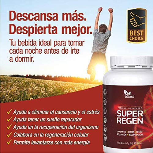 SuperRegen Dr.Vegani Fórmula Especial Relajación, Elimina el Cansancio, Facilita un Sueño Reparador y Regenera el Organismo Durante la Noche SuperRegen Dr.Vegani Fórmula Especial Relajación, Elimina el Cansancio, Facilita un Sueño Reparador y Regenera el Organismo Durante la Noche