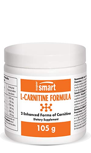 Supersmart - L-Carnitine Formula – Con Acetil & Tartrato – Aminoácidos – Suplemento para la Recuperación Muscular & Desempeño Atlético | No OMG – 105 g