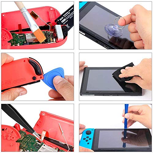SUPERSUN 4 x Reemplazo de Joystick para Nintendo Switch Joy Con, 38 Piezas Kit de Accesorios de Reparación para Nintendo Switch, Funda para Herramientas Reparar para Nintendo Switch SUPERSUN 4 x Reemplazo de Joystick para Nintendo Switch Joy Con, 38 Piezas Kit de Accesorios de Reparación para Nintendo Switch, Funda para Herramientas Reparar para Nintendo Switch