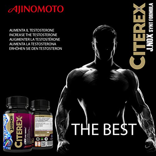 Suplemento de refuerzo de aminoácidos | Malato de citrulina Arginina Ajinomoto Zinc Lisina | Promueve el nivel normal de testosterona y óxido nítrico | Masa muscular | 100 cápsulas de 1000 mg