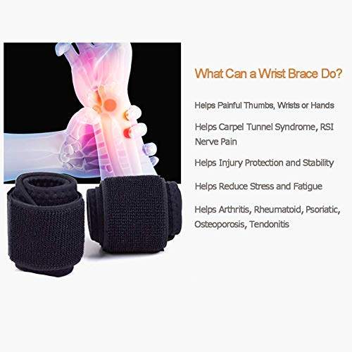 SUPRBIRD 2 Piezas Muñequeras Deportivas, Muñequeras Crossfit Hombre y Mujer para Levantar de Pesas, Gym, Flexiones, Tendinitis, Protección de la Muñeca Antideslizante Negro, Ortesis de Mano SUPRBIRD 2 Piezas Muñequeras Deportivas, Muñequeras Crossfit Hombre y Mujer para Levantar de Pesas, Gym, Flexiones, Tendinitis, Protección de la Muñeca Antideslizante Negro, Ortesis de Mano