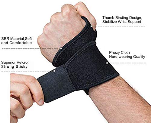 SUPRBIRD Muñequeras Deportivas Ajustable Transpirable Neopreno Ayuda a con Túnel Carpiano RSI Artritis Tendinitis y Dolores de Muñequeras Talla Única se Adapta a la Izquierda o Derecha SUPRBIRD Muñequeras Deportivas Ajustable Transpirable Neopreno Ayuda a con Túnel Carpiano RSI Artritis Tendinitis y Dolores de Muñequeras Talla Única se Adapta a la Izquierda o Derecha