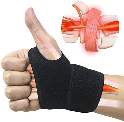 SUPRBIRD Muñequeras Deportivas Ajustable Transpirable Neopreno Ayuda a con Túnel Carpiano RSI Artritis Tendinitis y Dolores de Muñequeras Talla Única se Adapta a la Izquierda o Derecha