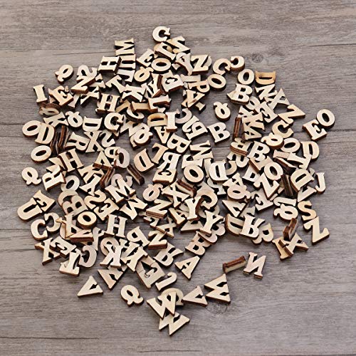 SUPVOX 100 UNIDS Letra del Alfabeto De Madera Piezas Sin Acabar Recortes de Madera Madera Slice Scrapbooking Adornos 15mm SUPVOX 100 UNIDS Letra del Alfabeto De Madera Piezas Sin Acabar Recortes de Madera Madera Slice Scrapbooking Adornos 15mm