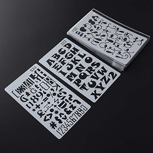 SUPVOX 24PCS Plantilla de pintura hueca Número de planificador de letras plantillas huecas Plantilla de dibujo DIY Plantilla Stencil plantilla de dibujo scrapbooking bricolaje (Blanco) SUPVOX 24PCS Plantilla de pintura hueca Número de planificador de letras plantillas huecas Plantilla de dibujo DIY Plantilla Stencil plantilla de dibujo scrapbooking bricolaje (Blanco)