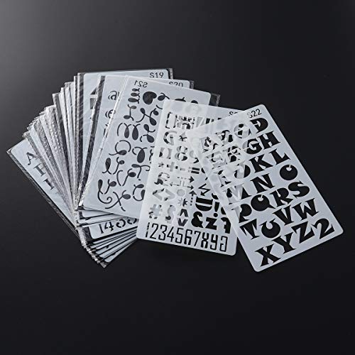 SUPVOX 24PCS Plantilla de pintura hueca Número de planificador de letras plantillas huecas Plantilla de dibujo DIY Plantilla Stencil plantilla de dibujo scrapbooking bricolaje (Blanco) SUPVOX 24PCS Plantilla de pintura hueca Número de planificador de letras plantillas huecas Plantilla de dibujo DIY Plantilla Stencil plantilla de dibujo scrapbooking bricolaje (Blanco)