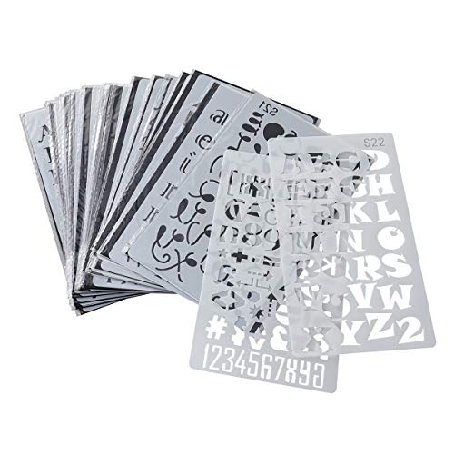SUPVOX 24PCS Plantilla de pintura hueca Número de planificador de letras plantillas huecas Plantilla de dibujo DIY Plantilla Stencil plantilla de dibujo scrapbooking bricolaje (Blanco) SUPVOX 24PCS Plantilla de pintura hueca Número de planificador de letras plantillas huecas Plantilla de dibujo DIY Plantilla Stencil plantilla de dibujo scrapbooking bricolaje (Blanco)