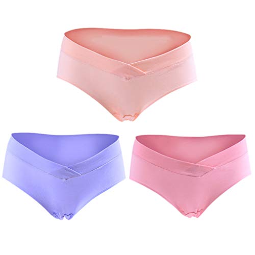 Surfiiy - Panties X-L2 - Bragas de premamá, 2 Unidades, Cintura Baja prenatal, impresión cómoda, Transpirables, elásticas, antirobo, para Maternidad G L