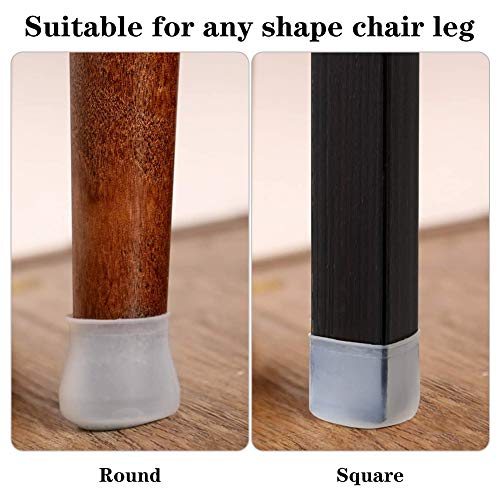 SUSSURRO - 60 fundas de protección de silicona para patas de muebles, gorros de silla, protección redonda para patas de mesa, silla, sofá, casa u oficina
