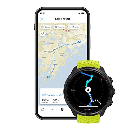 Suunto 9 Reloj Deportivo GPS con batería de Larga duración y medición del Ritmo cardiaco en la muñeca, Unisex-Adulto, Verde, Talla Única