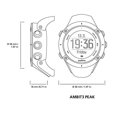 Suunto Ambit3 Peak con correa de pecho, Negro, SS020674000