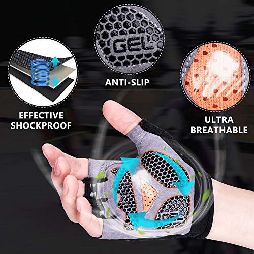 SUXMAN Guantes Bici, Guantes Bicicleta Montaña, Guantes MTB, Guantes Moto Verano, Guantes Gimnasio para Hombres Mujeres de Medio-Dedo Antideslizante SUXMAN Guantes Bici, Guantes Bicicleta Montaña, Guantes MTB, Guantes Moto Verano, Guantes Gimnasio para Hombres Mujeres de Medio-Dedo Antideslizante