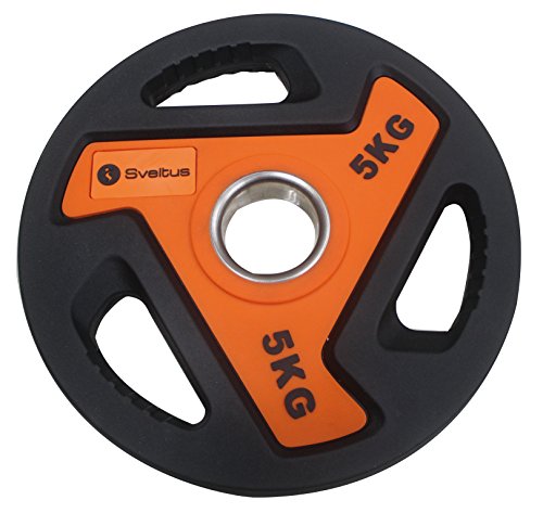 Sveltus 3811 Disco para Barra Unisex, Naranja/Negro, 5 kg Sveltus 3811 Disco para Barra Unisex, Naranja/Negro, 5 kg