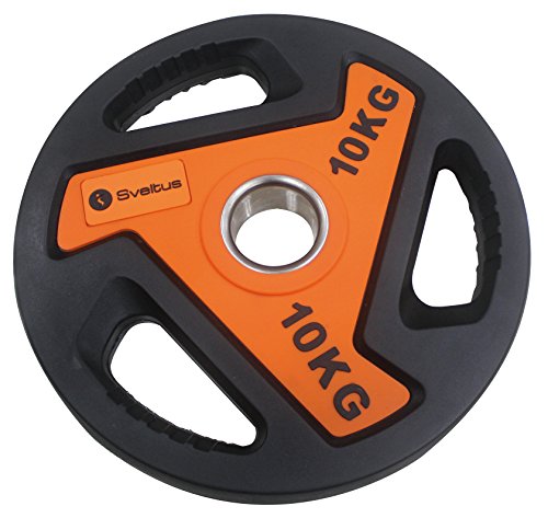 Sveltus 3812 Disco para Barra Unisex, Naranja/Negro, 10 kg Sveltus 3812 Disco para Barra Unisex, Naranja/Negro, 10 kg