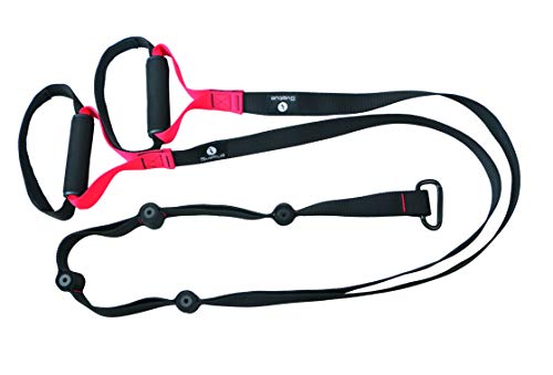Sveltus Correas de suspensión Unisex, Color Negro/Rojo Sveltus Correas de suspensión Unisex, Color Negro/Rojo