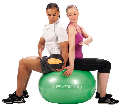 Sveltus - Pelota de Ejercicio, de 3 kg, Color Rojo Sveltus - Pelota de Ejercicio, de 3 kg, Color Rojo