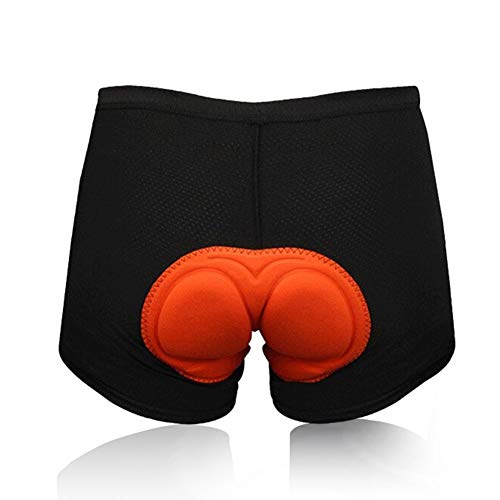 SwampLand Pantalones Cortos Ciclismo para Hombre 3D Gel Ropa Interior de Bicicleta MTB Acolchado Calzoncillos Cortos Naranja XXXL