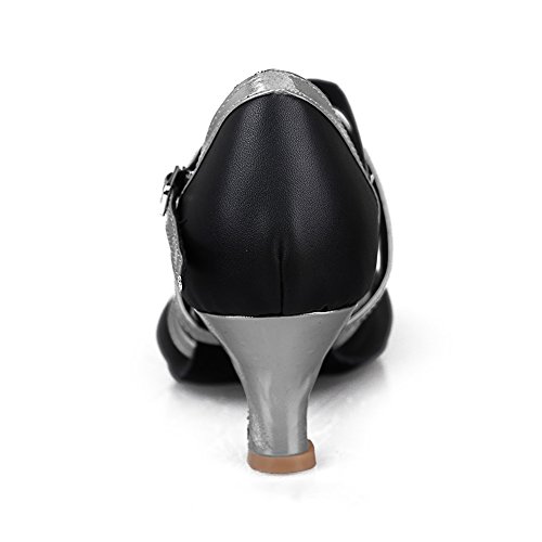 SWDZM Mujer Zapatos de baile/estándar de Zapatos de baile latino Ballroom modelo-ES-515Plateado 39 EU SWDZM Mujer Zapatos de baile/estándar de Zapatos de baile latino Ballroom modelo-ES-515Plateado 39 EU