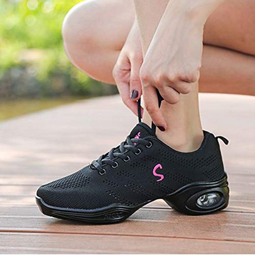 SWDZM mujeres zapatos de baile moderno/hip-hop zapatos de jazz/deportivo zapatillas de deporte/zapatos al aire libre ES-B56 negro 39 EU SWDZM mujeres zapatos de baile moderno/hip-hop zapatos de jazz/deportivo zapatillas de deporte/zapatos al aire libre ES-B56 negro 39 EU