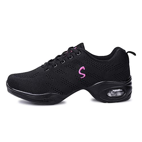 SWDZM mujeres zapatos de baile moderno/hip-hop zapatos de jazz/deportivo zapatillas de deporte/zapatos al aire libre ES-B56 negro 39 EU