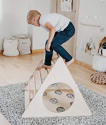 Sweet Home de madera Triángulo de Pikler transformable, triángulo de paso, escalera de escalada para niño Triángulo de escalada para niños pequeños Triángulo con rampa Pikler dreieck (sin rampa)